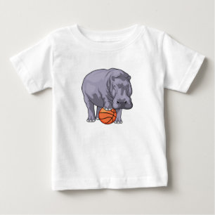 Hippo Basketball player Basketball Baby T-Shirt