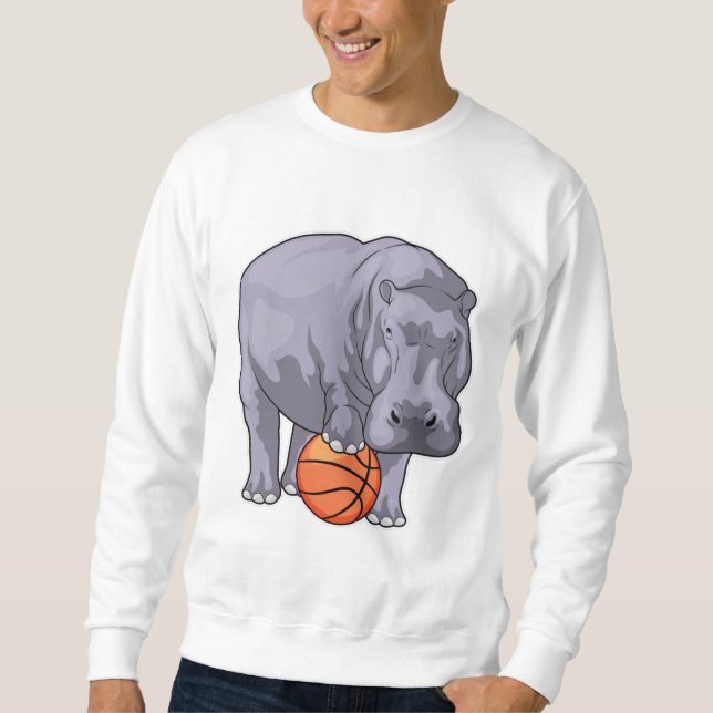 Hippo Basketball player Basketball Sweatshirt (Front)