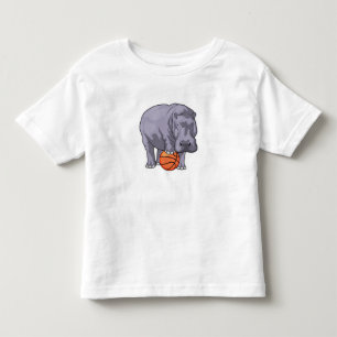 Hippo Basketball player Basketball Toddler T-Shirt