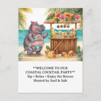 HIPPO BEACH Cocktail Party Welcome message