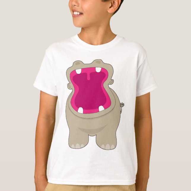 Hippo Big Mouth T-Shirt (Front)