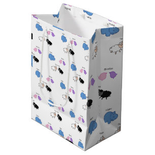 Hippo Birdies Two Ewes  Medium Gift Bag