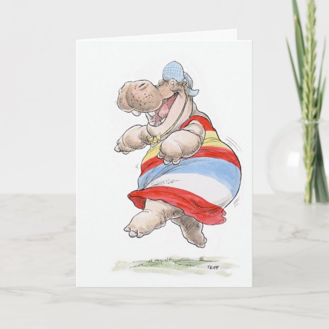 Hippo Birthday! Card (Front)