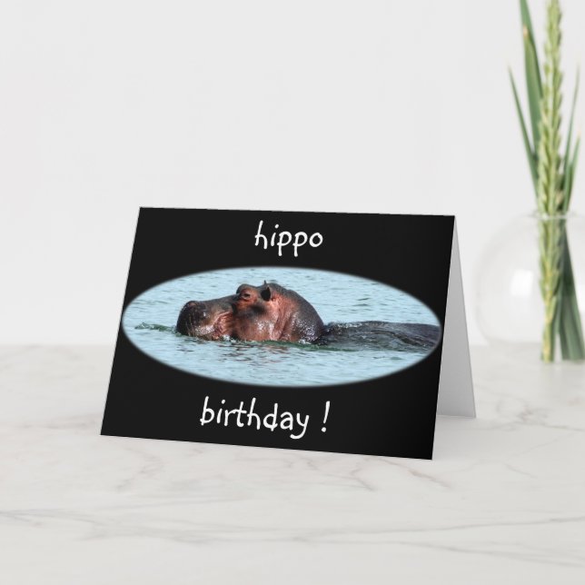 hippo birthday card (Front)