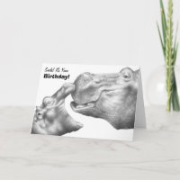 Hippo Birthday Card