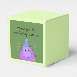 Hippo Birthday Thank You Favour Box