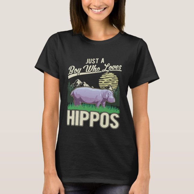 Hippo Boy Hippopotamus Hippo  1 T-Shirt (Front)
