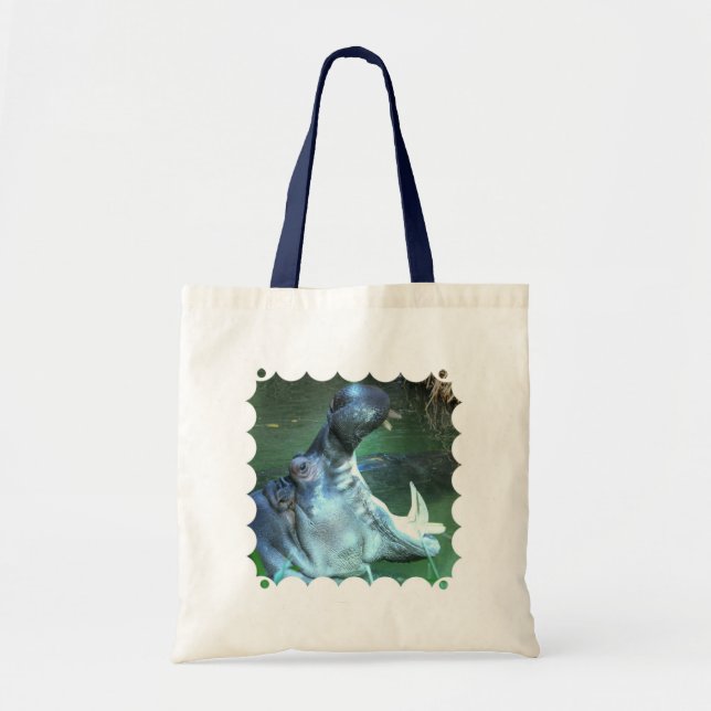 Hippo Budget Tote Bag (Front)