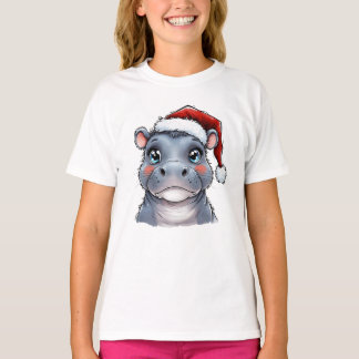 Hippo Christmas T-shirt