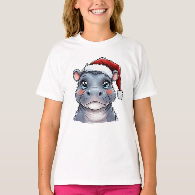 Hippo Christmas T-shirt (Front)