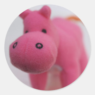 Hippo Classic Round Sticker