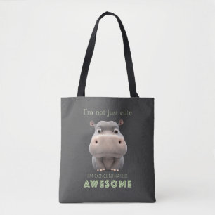 Hippo Concentrated Awesome Cute Adorable Funny  Tote Bag