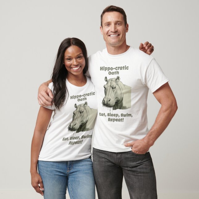 Hippo-Cratic Oath T-shirt (Unisex)