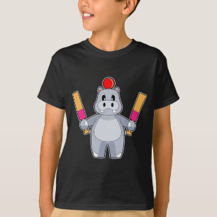 Hippo Cricket Cricket bat T-Shirt