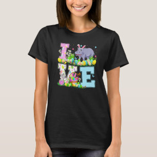 Hippo Easter Egg Hunt Love Hippopotamus Easter Su T-Shirt