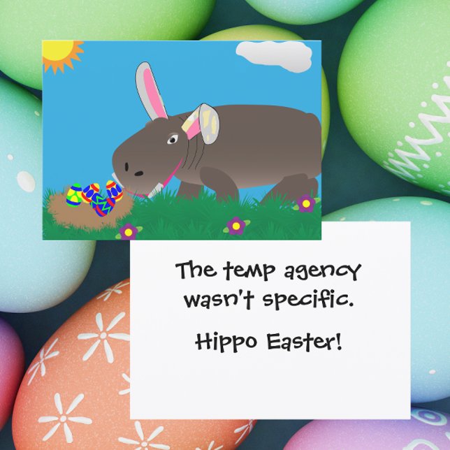 Hippo Easter Holiday Card (Creator Uploaded)