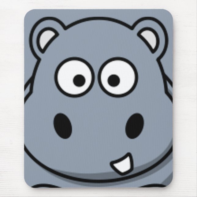 Hippo Face Mouse Mat (Front)