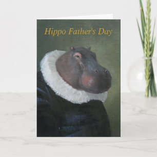 Hippo Father's Day Greeting Card