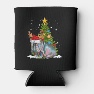 Hippo Fiona Christmas Tree Hippopotamus Can Cooler