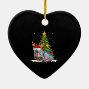 Hippo Fiona Christmas Tree Hippopotamus Ceramic Tree Decoration