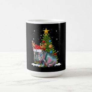 Hippo Fiona Christmas Tree Hippopotamus Coffee Mug