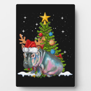Hippo Fiona Christmas Tree Hippopotamus Plaque