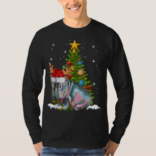 Hippo Fiona Christmas Tree Hippopotamus T-Shirt