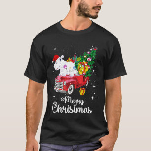Hippo Fiona Ride Red Truck Christmas Pajama T-Shir T-Shirt