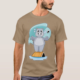 Hippo Fisher Fish Fishing T-Shirt