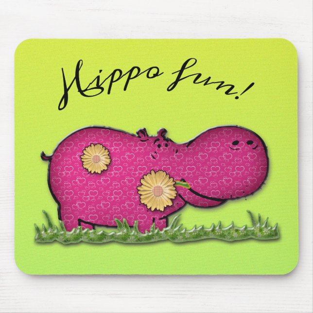 hippo fun mouse mat (Front)