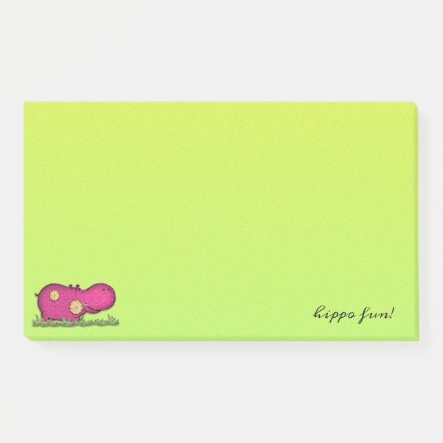 hippo fun post-it notes (Front)