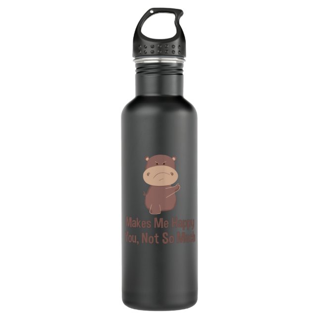 Hippo Funny 710 Ml Water Bottle (Front)