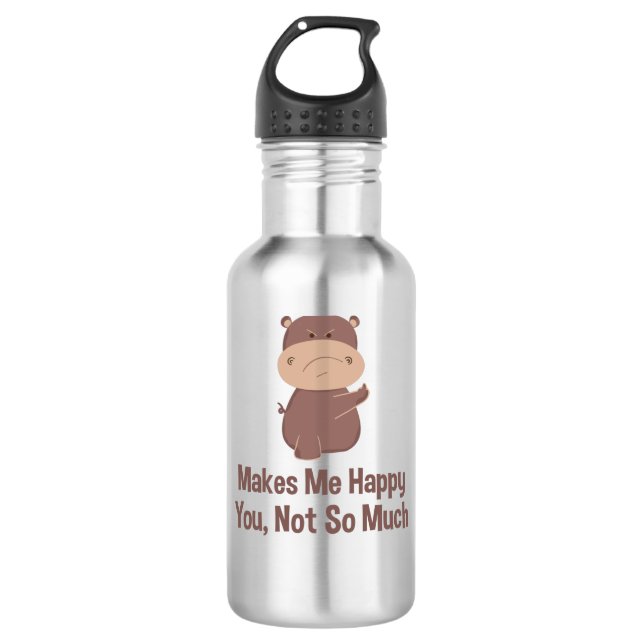 Hippo Funny 710 Ml Water Bottle (Front)