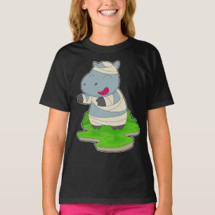 Hippo Halloween Mummy T-Shirt