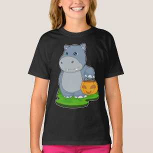 Hippo Halloween Pumpkin T-Shirt