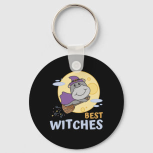 Hippo Halloween Witch Kids Witches Best Witches Key Ring