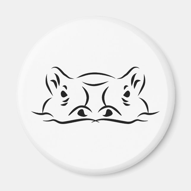 Hippo head magnet (Front)