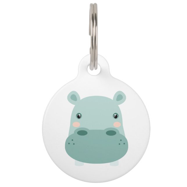 Hippo  Head Pet Tag (Front)