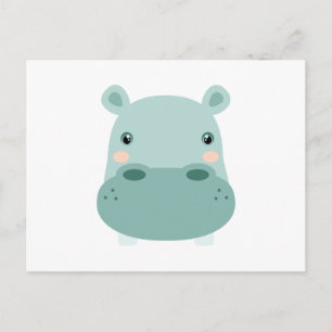 Hippo Head Postcard