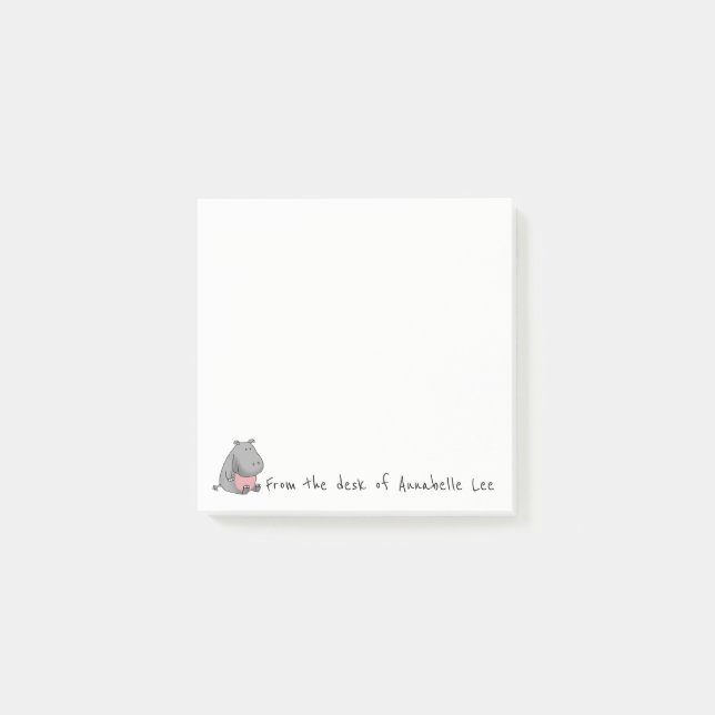 Hippo Helper Post-it Notes (Front)