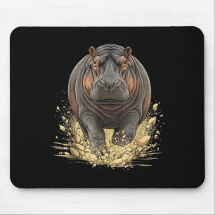 Hippo Hippopotamus for Mum Dad Kids Hippo Animal Mouse Mat
