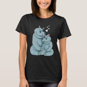 Hippo Hippopotamus Kids Girl Women T-Shirt
