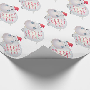 Hippo Hippopotamus Letter from Santa Christmas Wrapping Paper