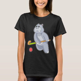 Hippo Hockey Hockey stick T-Shirt