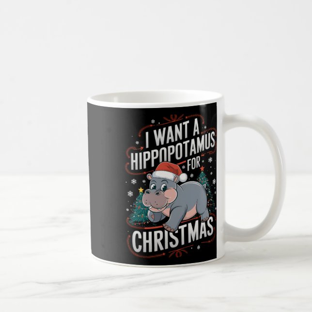 Hippo Holidays A Christmas Wish  Coffee Mug (Right)