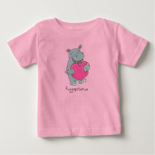 Hippo Hugs Cute Kids Hippopotamus Baby T-Shirt