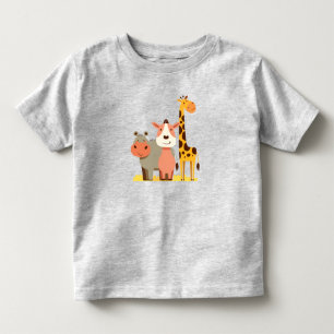 Hippo Hugs & Giraffe Giggles Adorable Safari Baby Toddler T-Shirt