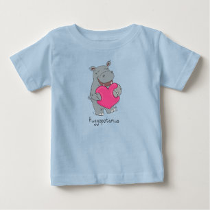 Hippo Hugs Valentine’s Day Baby T-shirt