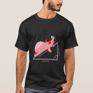 Hippo Hypotenuse Triangle Maths Mathematician T-Shirt