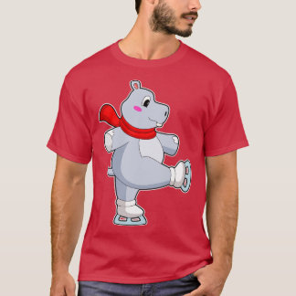 Hippo Ice skating Ice skates T-Shirt